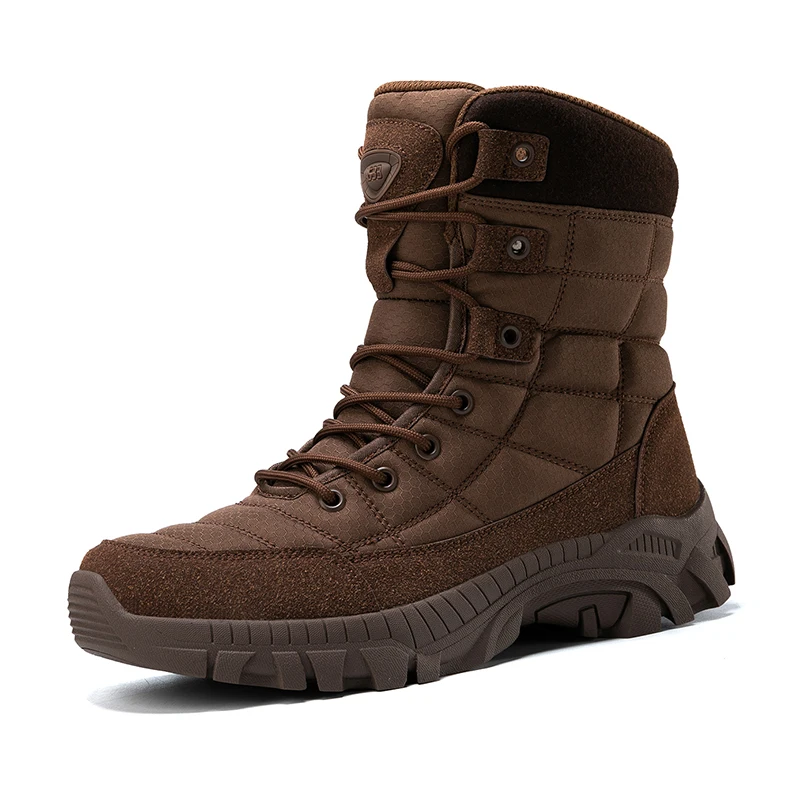 Men's High-top Tactical Boots, Breathable Combat Training Boots, Large Size Non-slip Durable Outdoor Hiking Boots