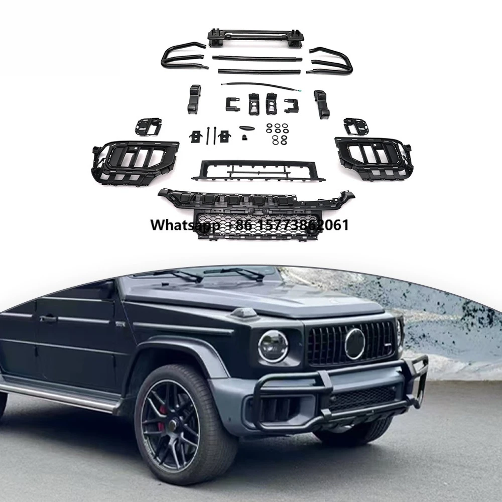 

W464 to W465 G63 Bull Bar with Bumper Vents Front Guard G63 Front Bumper Guard Bar Protector Auto Car Body Parts Accessory