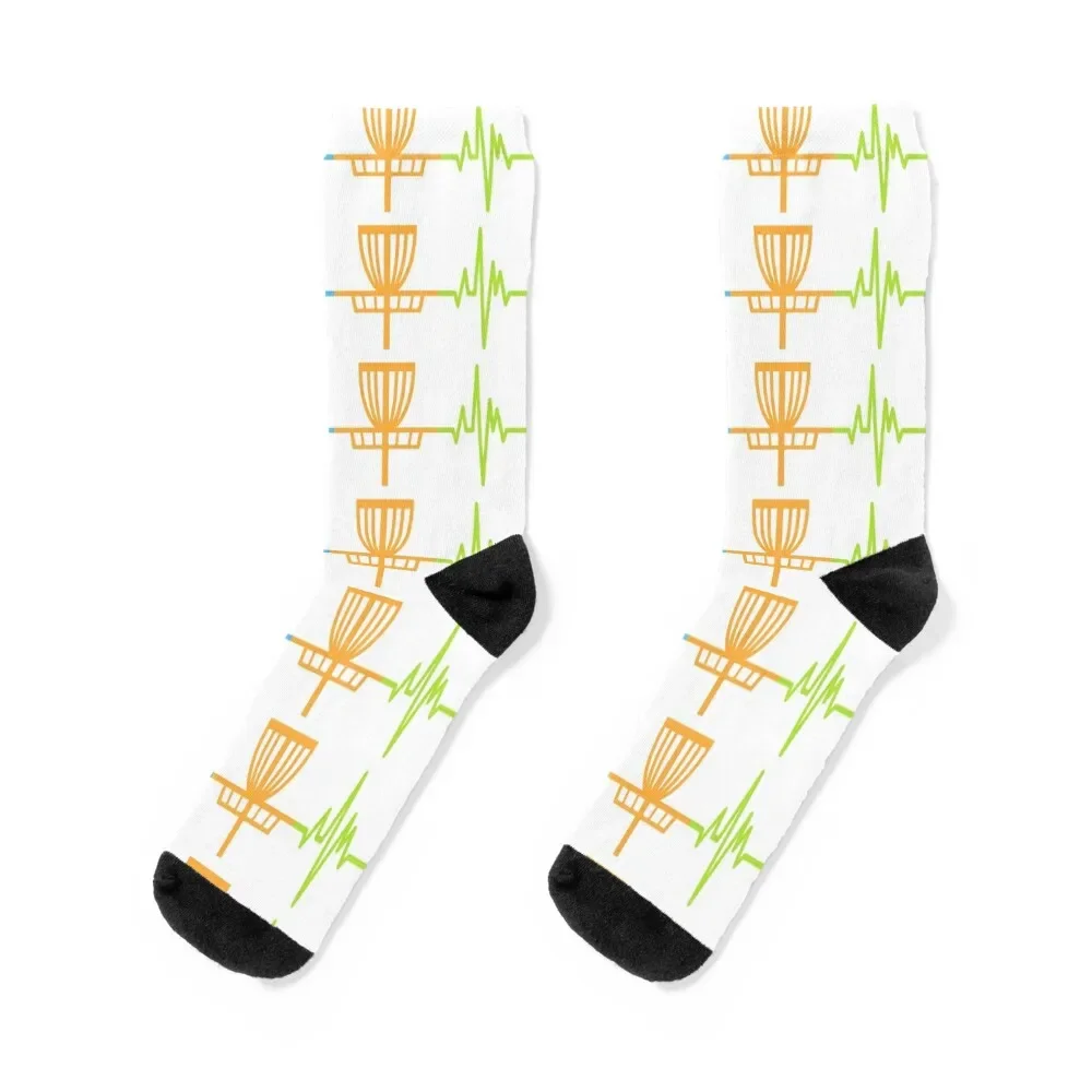 Heart Beat - Funny Disc Golf Socks floral Toe sports Socks For Man Women's