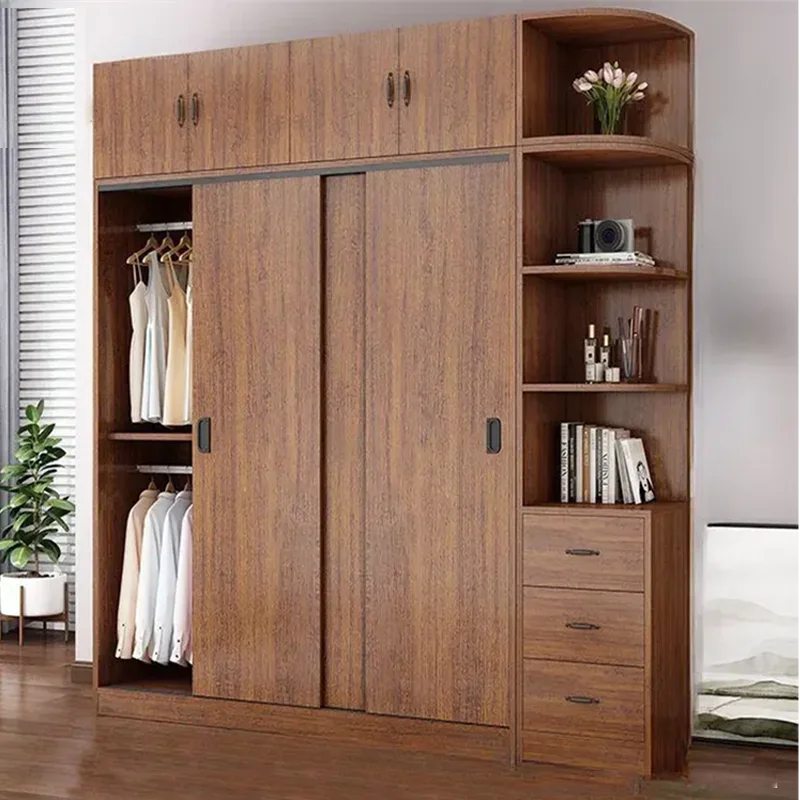 Lemari Pakaian Kombinasi Kamar Tidur dengan Pintu Geser Grosir 2026, Kabinet Baju, Buatan Khusus