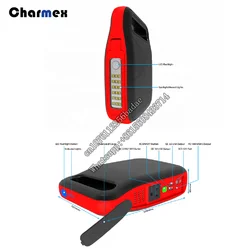 Charmex Mobile Power Station batteria Car Jump Starter Bank rotante lampeggiante Hazard Light funzione SOS