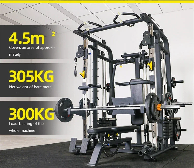 Wholesale High Quality Steel New Gym Strength Equipment Home Gym Set Smith Machine Multi Function Weight Smith Rack Machine