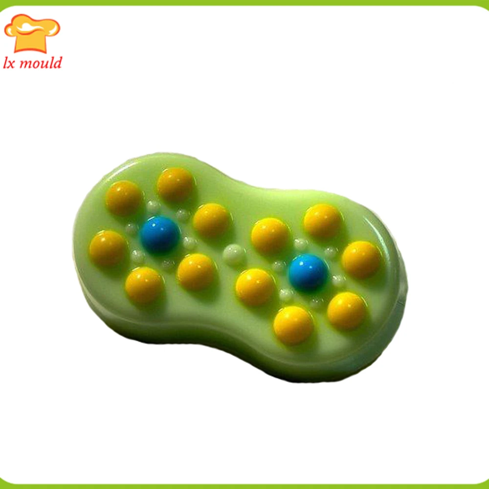 Concave Convex Particle Shape Massage Bar Silicone Soap Molds Fondant Pastry Dessert Chocolate Baking Mould