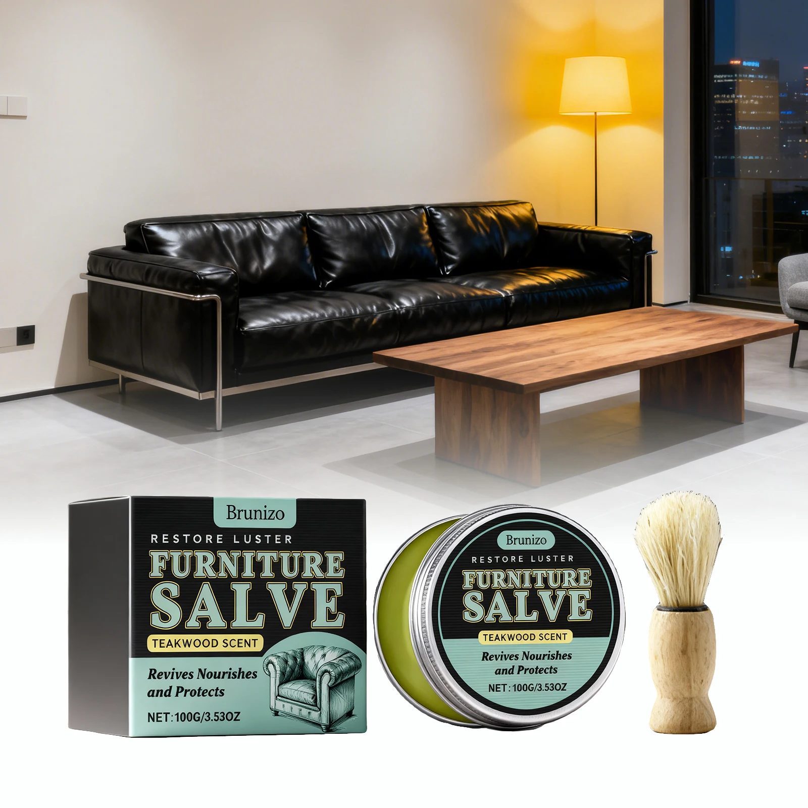 

Leather Conditioner 3.53oz Polisher Moisturizer and Restorer Easy To Apply for Leather Furniture Home Sofa Car Seats