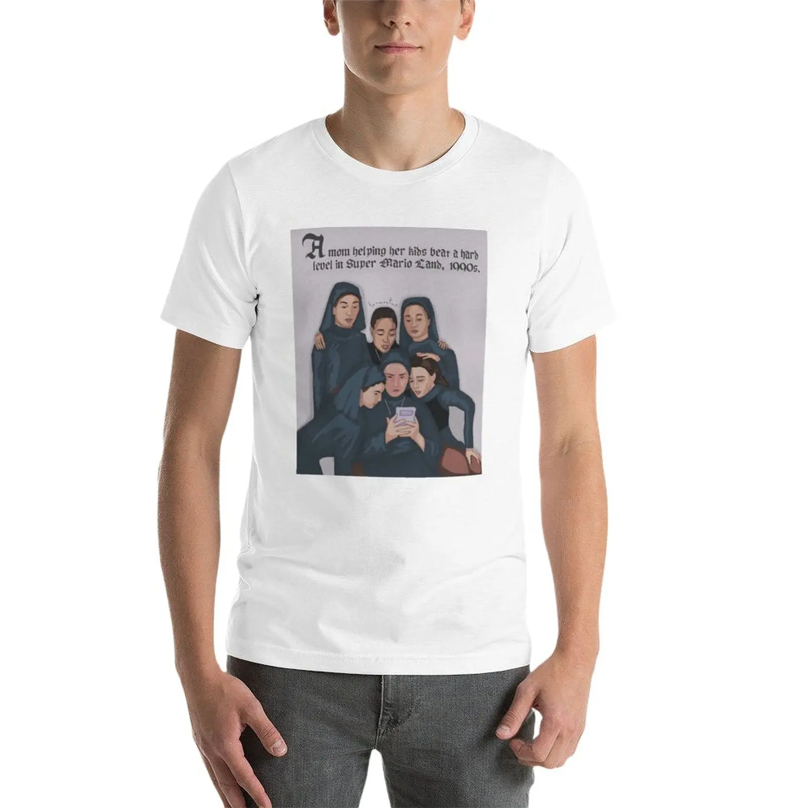 New a mother helping her kids T-Shirt Short t-shirt Short sleeve mens funny t shirts