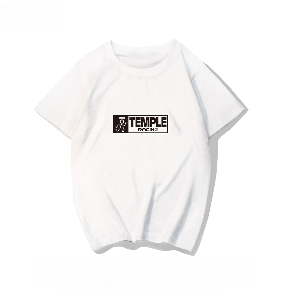 Jepang JDM Dimodifikasi Mobil Fit VTEC Osaka Runaway Katun Murni Kaus Lengan Pendek Musim Panas Harajuku Kepribadian Sederhana Bernapas