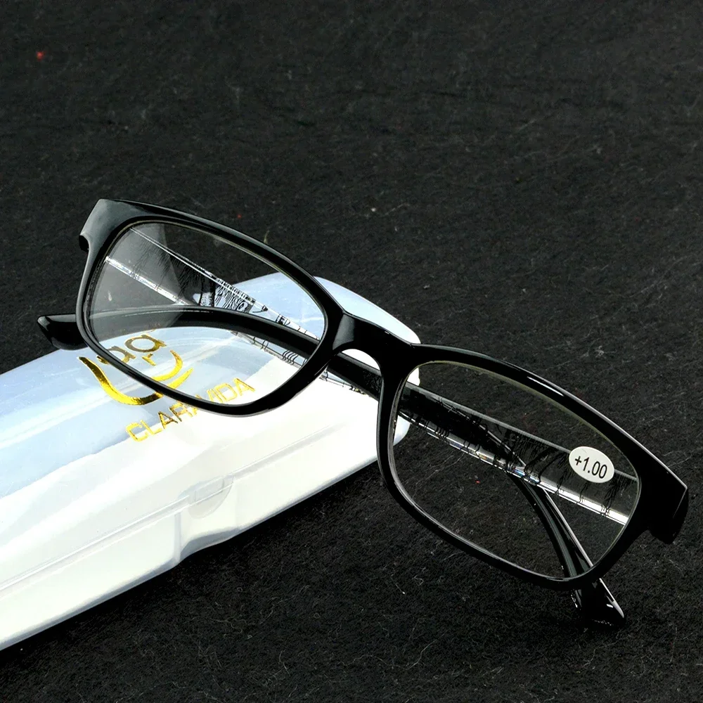 

Square Black With Transparent Temple Men Women Reading Glasses +1 +1.5 +2 +2.5 +3 +3.5 +4