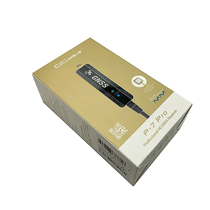 Receptor Columbus P-7 Pro Professional HD GNSS compatível com todas as plataformas L1 + L5 precisão de submetro de frequência dupla com fio