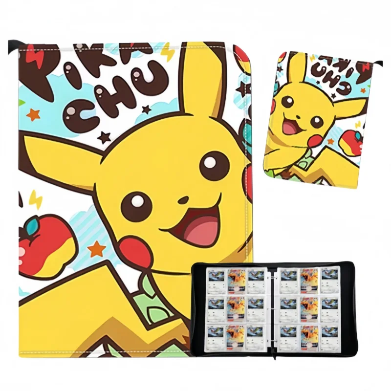 

New 2026 Pikachu Card Binder Waterproof Pu Zipper Holder 400card Slots Trading Card Collection Album For Collectors