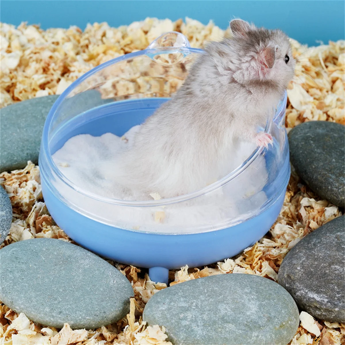 Hamster Bathroom House Sandbox Full Transparent Urine Sand Basin Bath Sand Container Pet Room Toy Small Pet Supplies Accessories