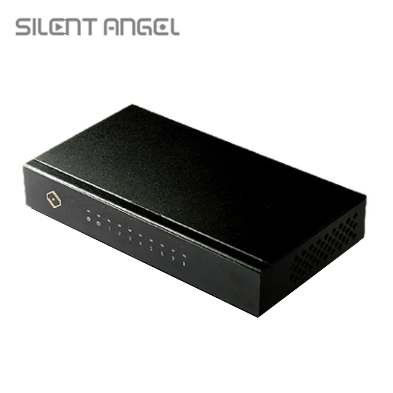 مفتاح الملاك الصامت Bonn N8 8 منافذ لمشغل الوسائط المتدفقة 100 متر/1000 متر RJ45 HIFI Switch sichеão Comunтаatore
