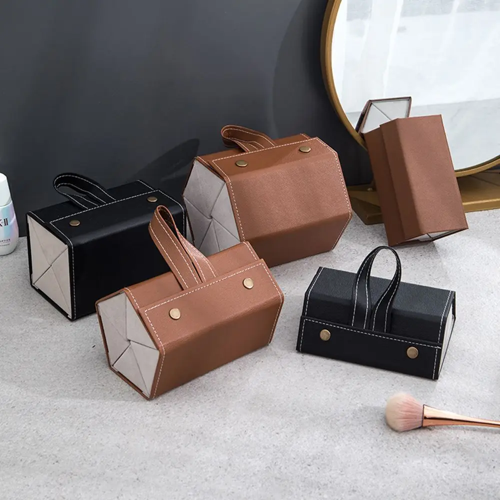 

Simple Snap Button Jewelry Organizer PU Bag Holder Save space Eyewear Holder Sunglasses Box Storage box Slots Glasses Case