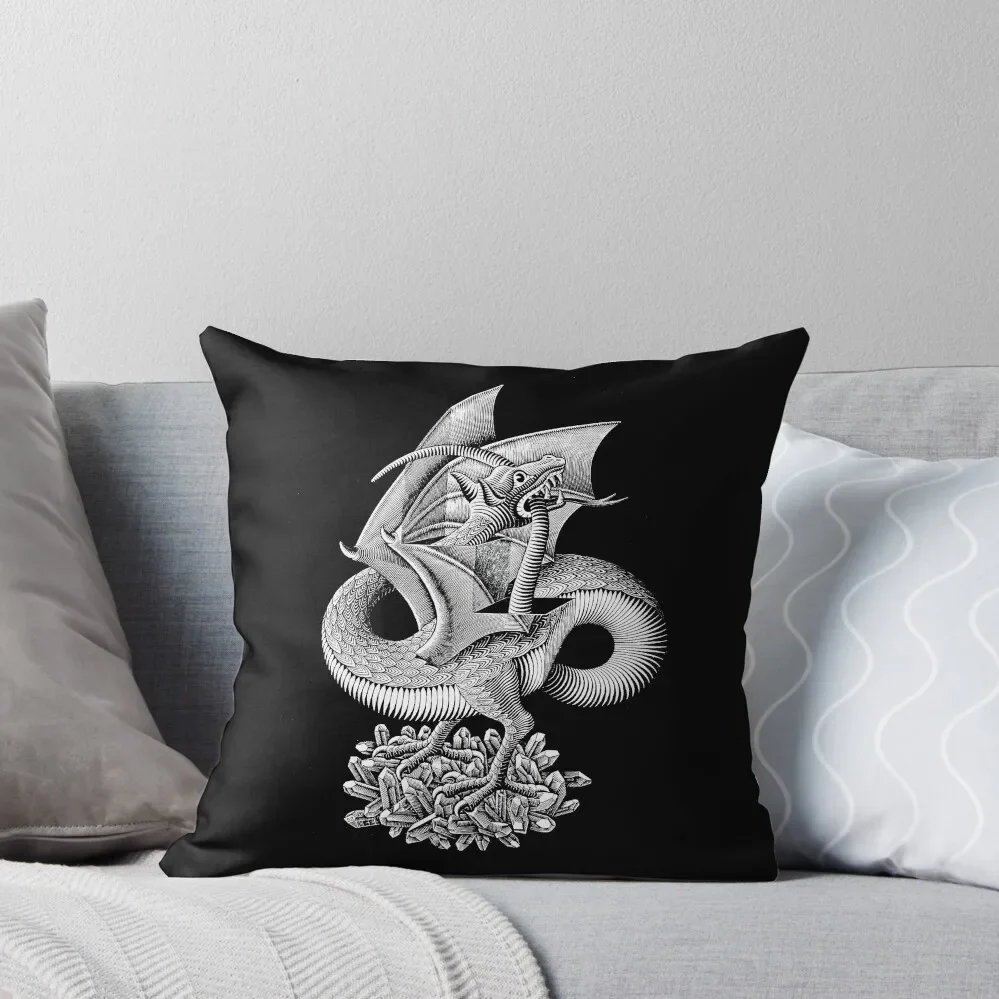 M.C. Escher Shirt - Dragon - 1952 Gift Halloween Day, Thanksgiving, Christmas Day Throw Pillow Cushions For Sofa pillow