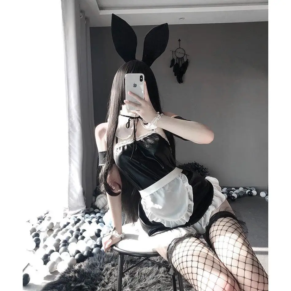 

Sexy Lingerie Backless Bunny Girl Cosplay Costumes Super Cute Maid Outfit Ladies High Quality Rabbit Roleplay Erotic Dress New