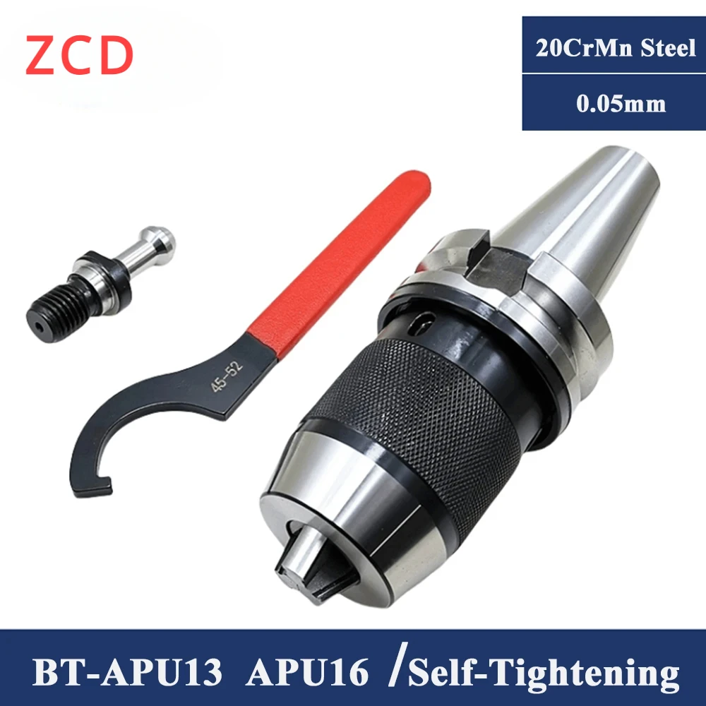 ZCD BT30 BT40 APU08 APU13 APU16 BT APU tool holder CNC integrated self-tightening lathe tool holder automatic drill chuck collet