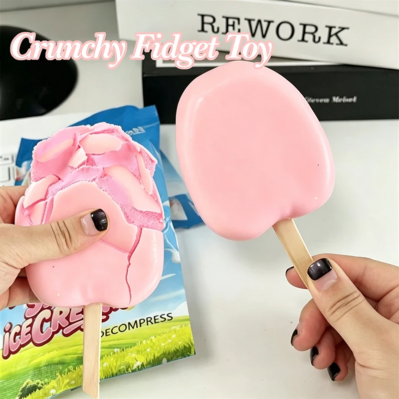Simulation Simulation Ice Cream Chocolate Squeeze Toy Wax Cracking Stress Ball ASMR Satisfying Sensory Anxiety Relief Toy for ADHD Autism - Aliexpress Deal