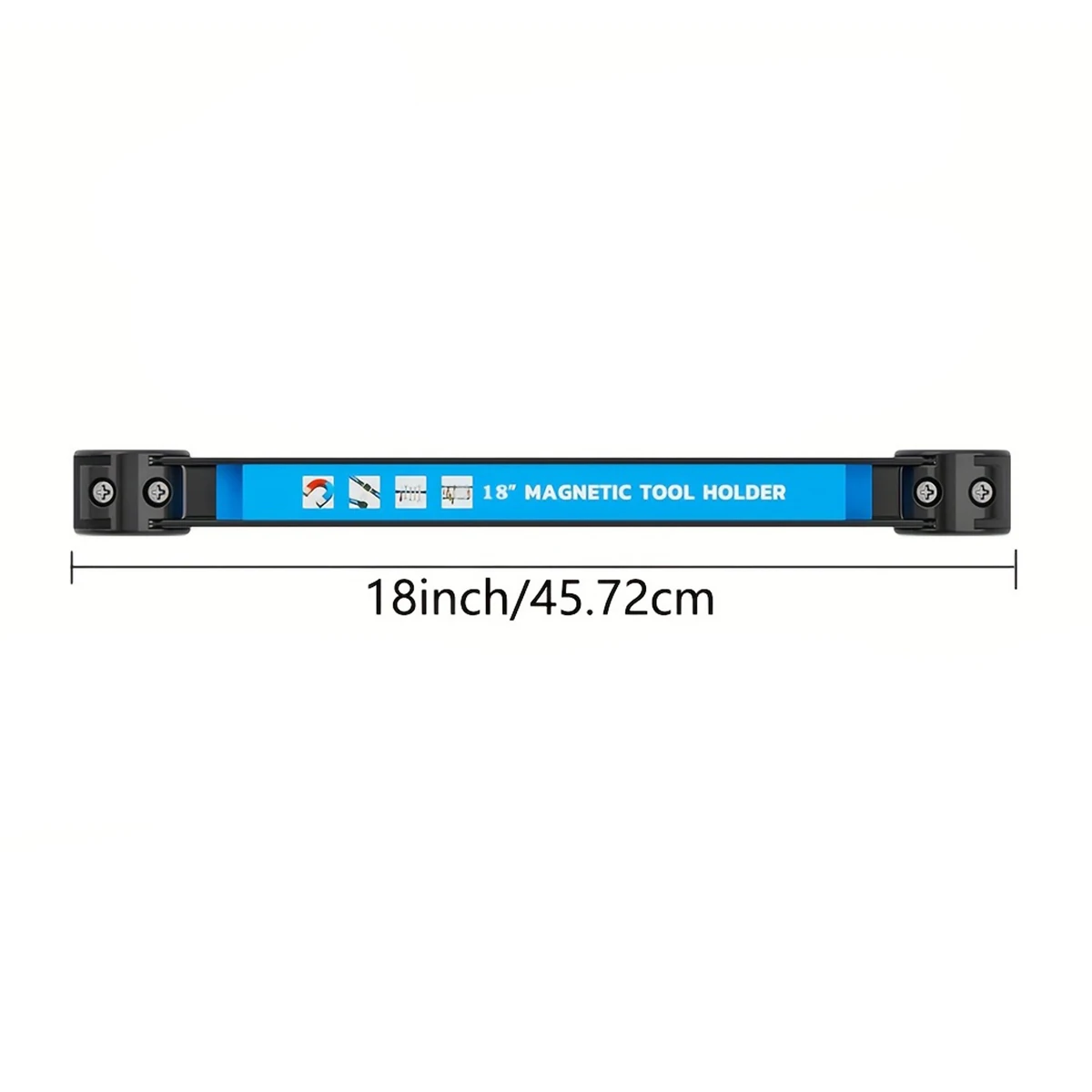 8,12,18,24 inch magnetische gereedschapshouder zware gereedschapsbalk, ruimtebesparende metalen organisator rekgereedschap voor werkplaats garage thuis