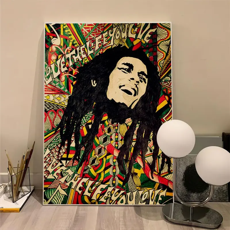 Reggae Wailing Wailers Bob Marley Classic Movie Posters Kraft Paper Vintage Poster Wall Art Painting Study Posters Wall Stickers