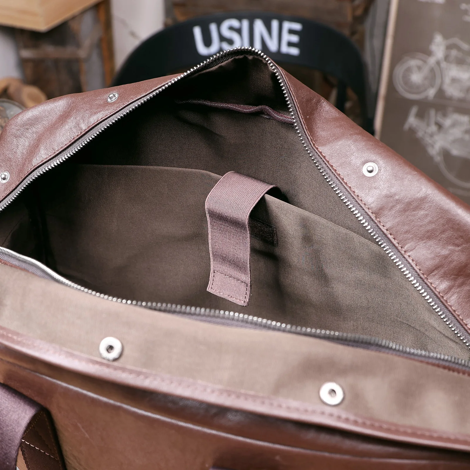 S.WORKER Vintage Echtleder Weekender Reisetasche Herren Top-Grain Rindsleder Handtasche Modische Sporttasche Handgepäck – Detail 26