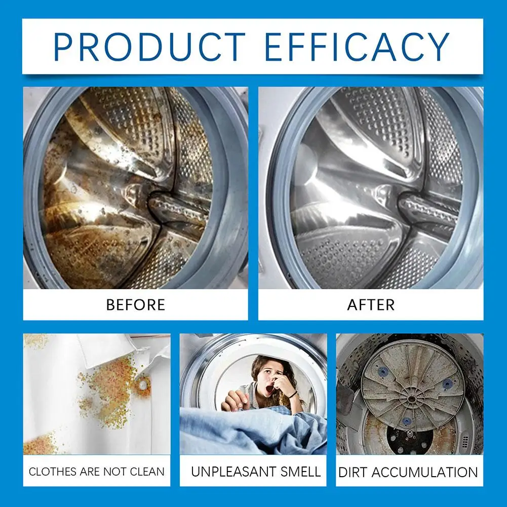 منظف الغسالات، صيغ التنظيف العميق، أقراص للغسالات ذات التحميل الأمامي العلوي، التلوث، طاولة فوارة N2E7 #6