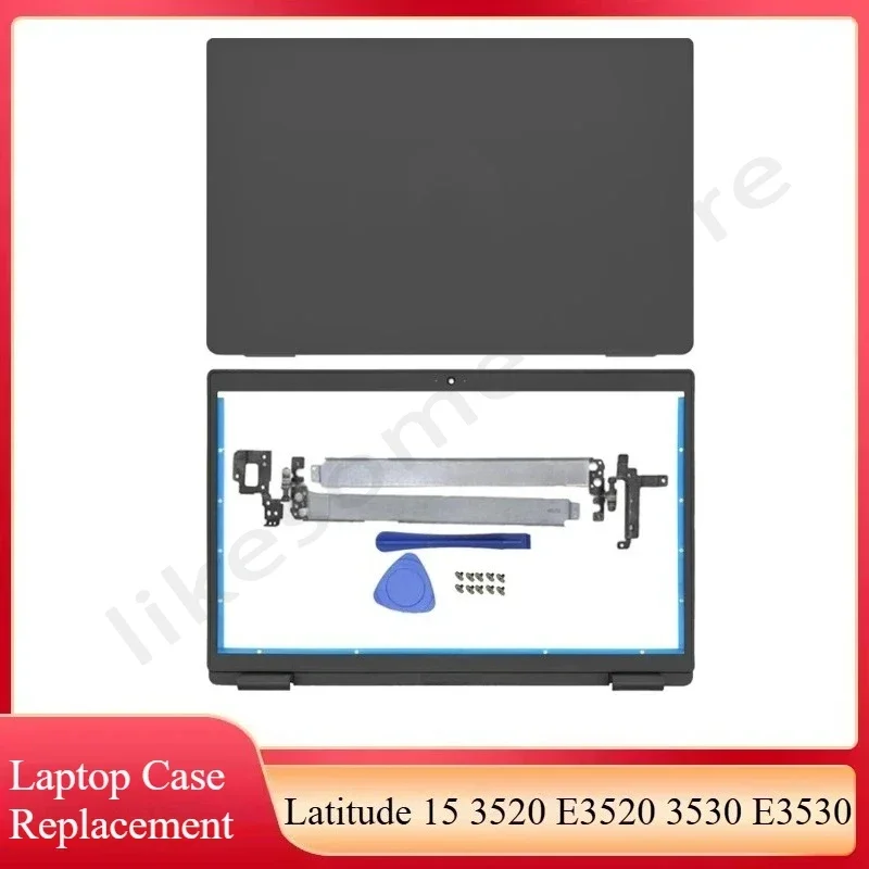 Nueva Carcasa para Laptop Dell Latitude 3520 E3520 3530 E3530, Cubierta Trasera LCD, Bisagras de Bisel Frontal, Carcasa Superior para Pantalla de Laptop, Color Negro