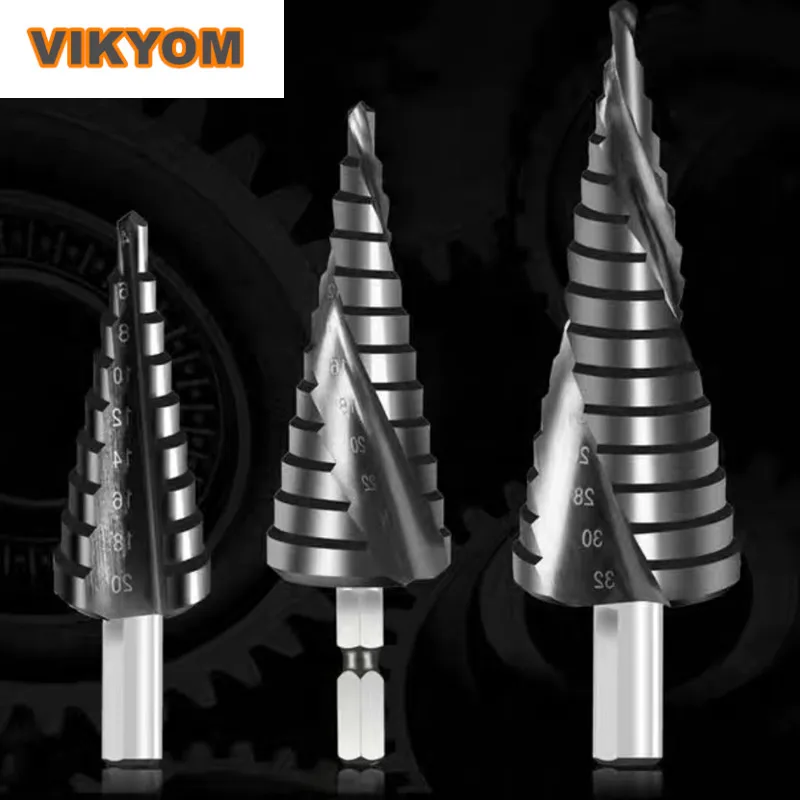 

Pagoda Universal Punching Multi-functional Industrial Grade Hole Opener Stainless Steel Trapezoidal Step Drill Spiral Groove