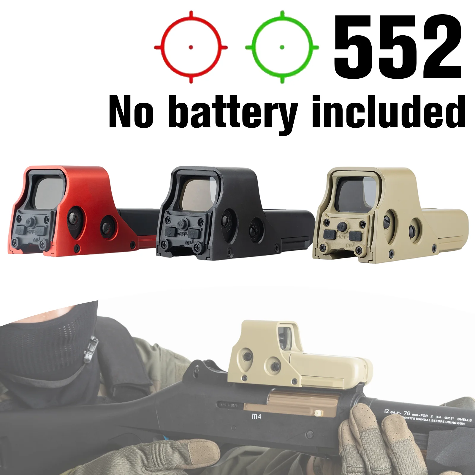 Eotech التكتيكية 552 553 558 ريد دوت المجسم البصر G33 G45 نطاق 3X المكبر بندقية الصيد نطاق الادسنس البصريات Picatinny #4