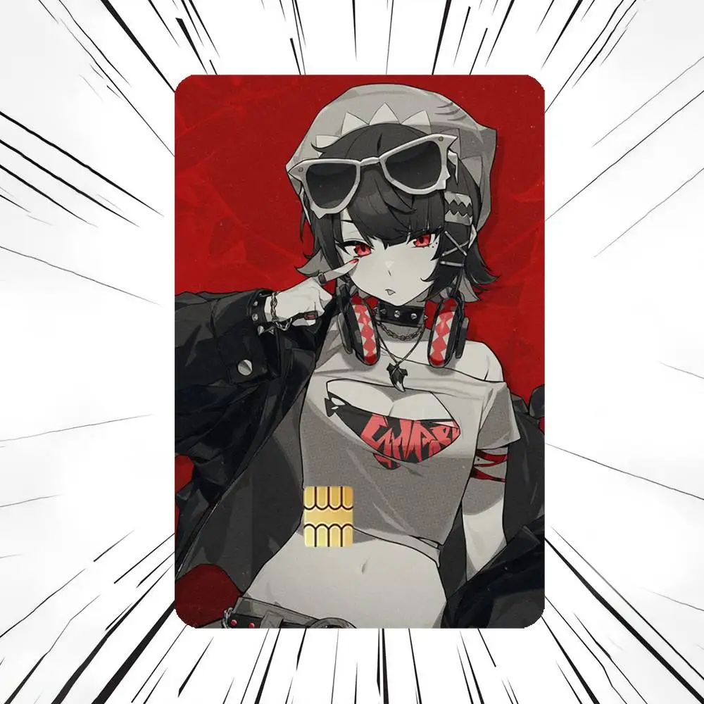 Z-Zenless Zone Zero Ellen Joe HD Waterproof Card Skins Protective Stickers for Credit Bank Game Cards