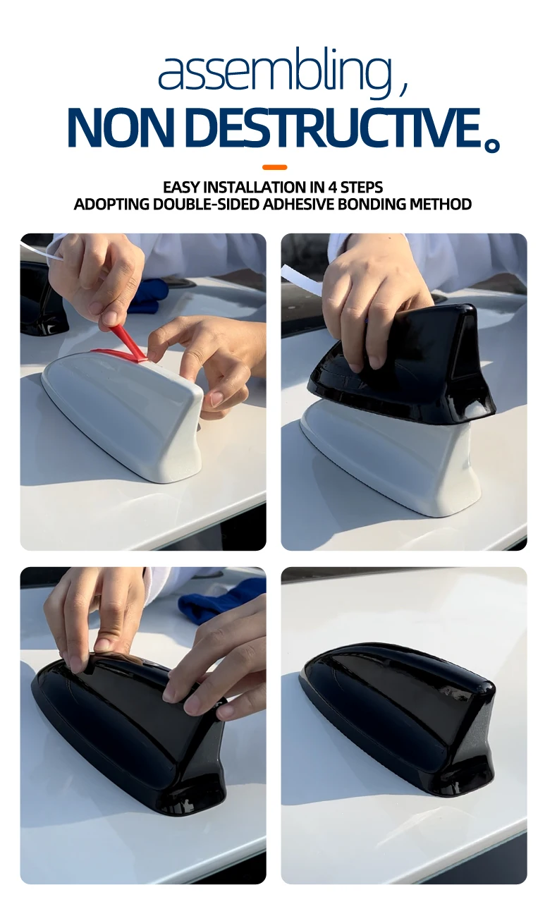 FÜR 2022 2023 2024 2025 11th CIVIC Shark Fin Antenne Dekorative Patch Schwarz Abdeckung Dach Antenne Abdeckung Dekorative Patch Abdeckung – Detail 14
