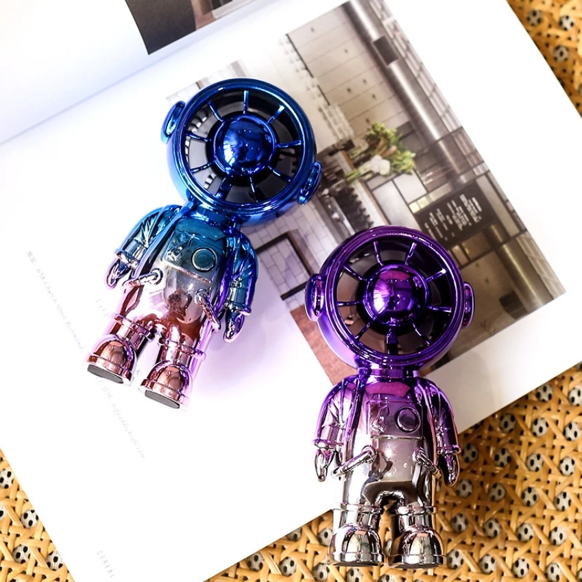 USB Mini Serospace Fan Handheld Electric Fan Cartoon Portable Astronaut Fan