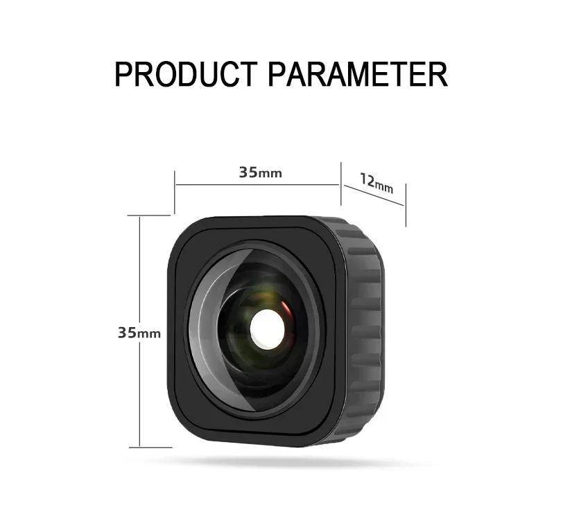 For Gopro HERO 10 9 Vlog Lens Cameras Filter Action Camera Accessories For Gopro 10 9 Max Lens Mod Ultra-Wide Angle Lens