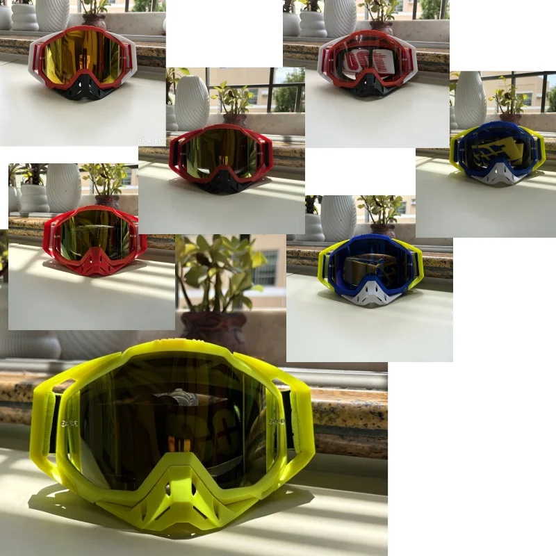 Tough Sports Goggles Multiple Color Options Clear Coated Lens Debris‑Resistant PC Lens Elastic Strap Outdoor Riding Gear