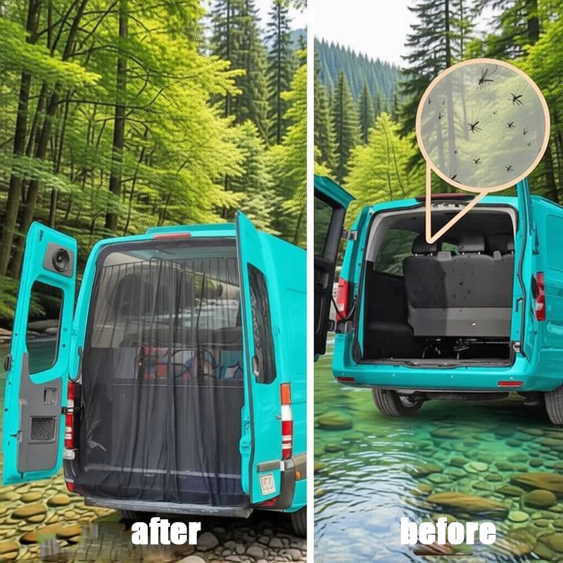 

Москитная сетка на заднюю дверь для Mercedes-Benz Sprinter и Ford Transit, стандартная, с центральной молнией