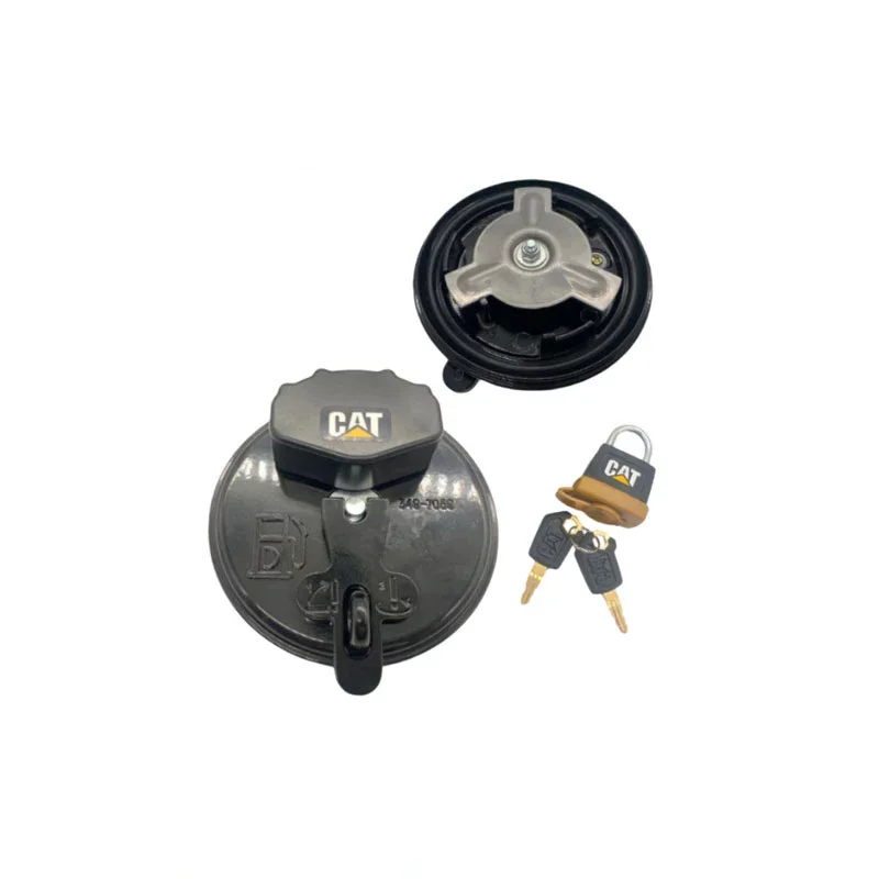 FOR CAT312 E313 E315 E318 E320D2GC excavator Diesel fuel tank cap Tank cap padlock accessories