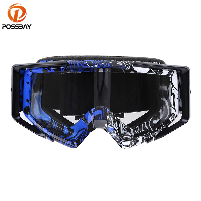 

POSSBAY 2018 MTB Men Women Motorcycle Goggles Windproof Snowboard Ski Outdoor Helmet Cafe Moto Motocross Goggles Glasses