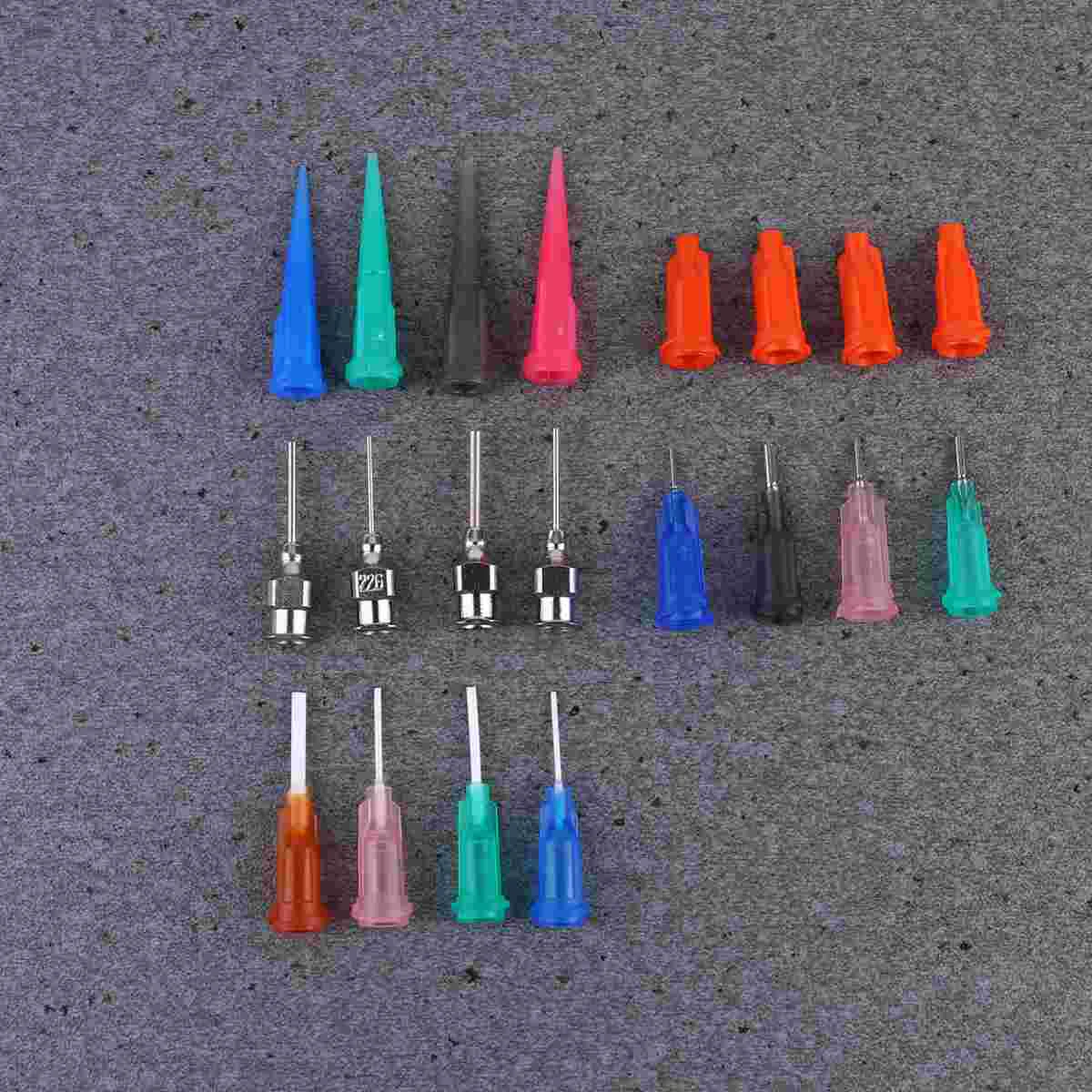 

24Pcs Tool Kit Plastic Bottles Needles Mouth Drawing Accessories (16Pcs Needles Mouth, 4Pcs Plastic Bottles, 4Pcs End Cap)