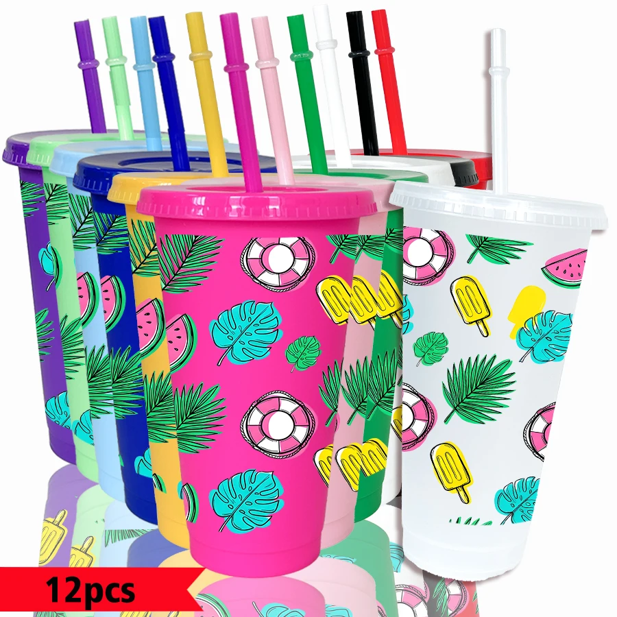 lot-de-12-gobelets-en-plastique-colores-de-26-oz-a-motif-feuille-de-palmier-et-anneau-de-natation-pasteque-pour-boissons-froides-ideal-pour-la-rentree-scolaire-et-les-cadeaux-d'anniversaire