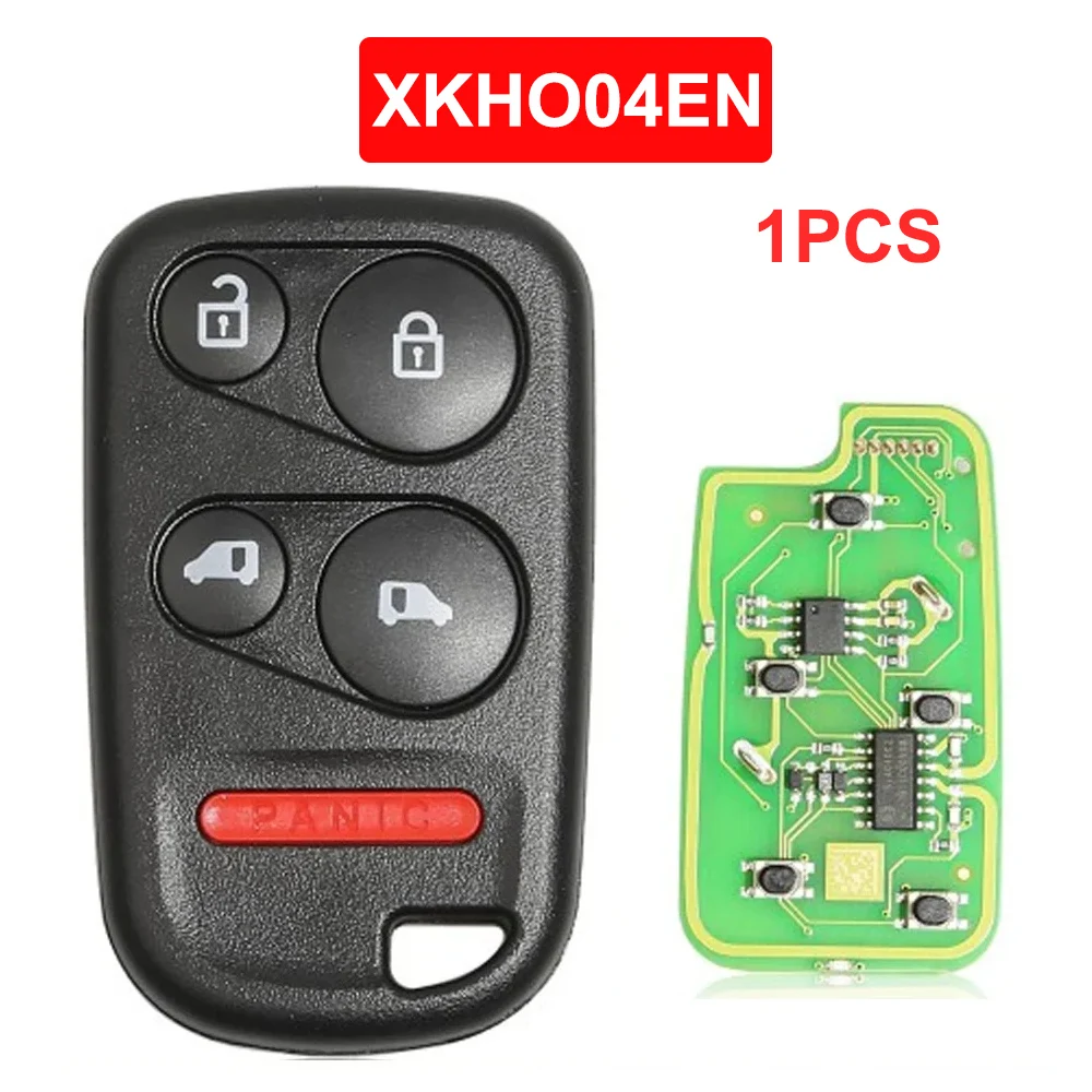 

1Pcs XKHO04EN Xhorse XK Wired Remote Key VVDI Car Key 4+1 Buttons Universal Flip Car Key For Honda