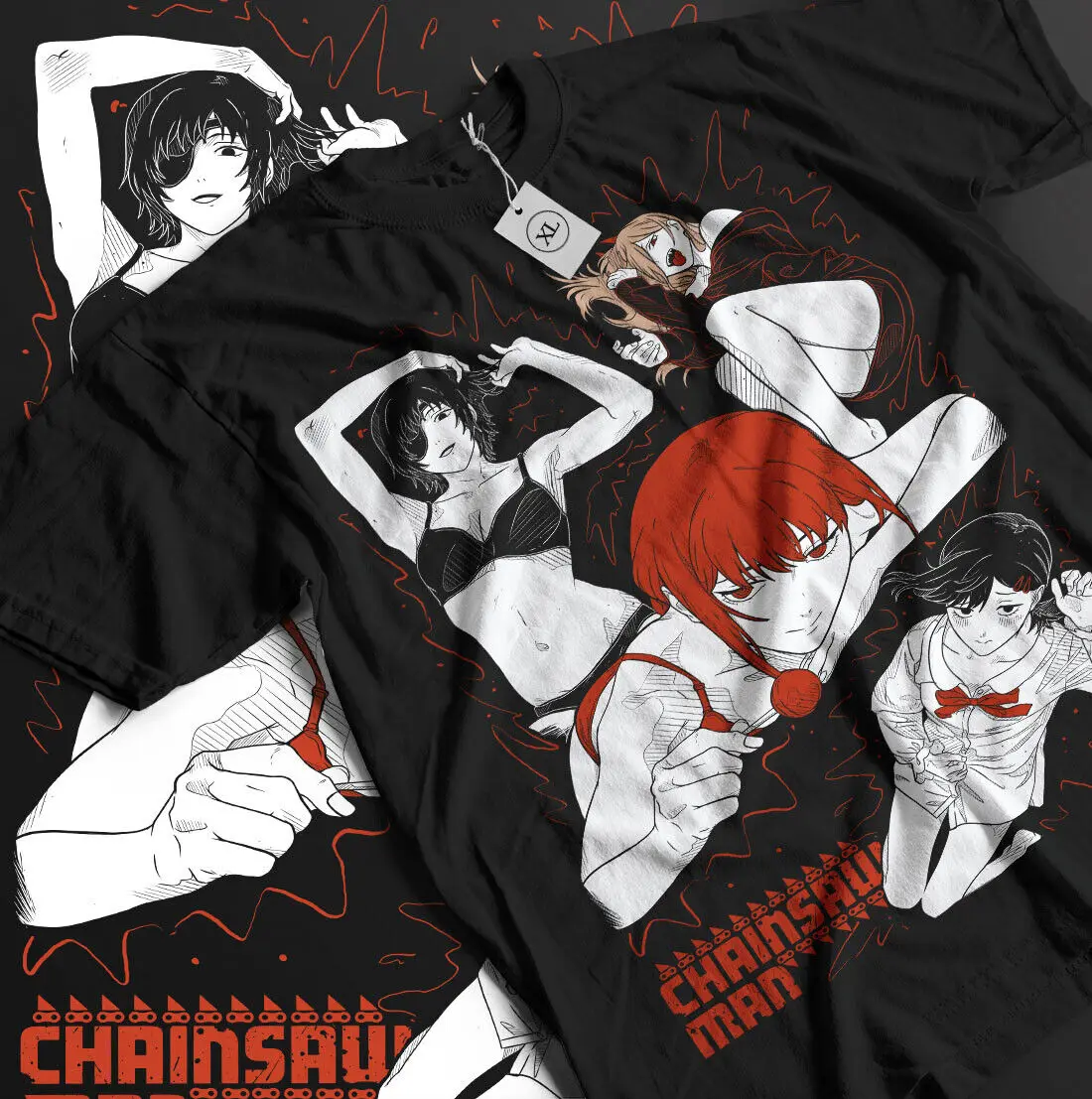 

Makima Power Kobeni Reze T-Shirt Chainsaw Denji Horror Anime Gift Shirt All Size