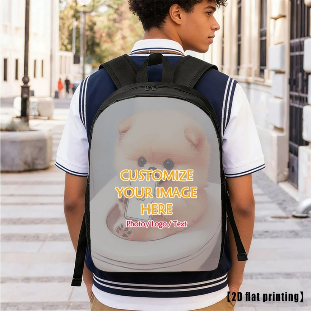 Personalized Custom Photo Backpack Upload Your Own Picture HD Full Print Daypack Unisex Student Travel School Shoulder Gift Bag