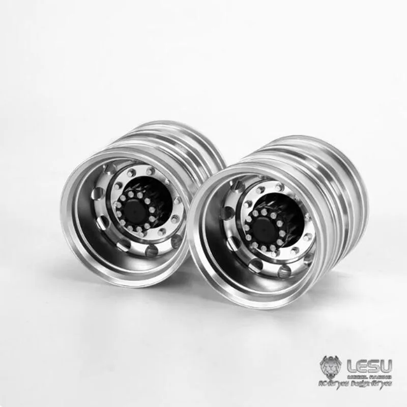 LESU 1/14 RC Metal Rear Wheel Hub for Tamiyaya Fh12 Fh16 Remote Control Tractor Truck Axle Dumper Electric Car Parts