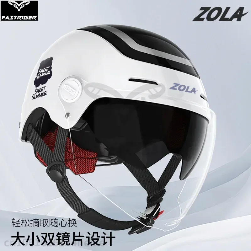 Summer Sun Protection Electric Vehicle Dual Mirror Helmet for Men's and Women's Motorcycle Helmet casco moto