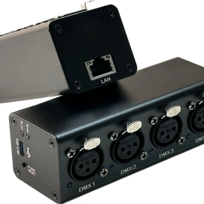 Portable ART-NET DMX512 Controller 4 Universe 2048 Channel USB Network Node for Stage Lighting