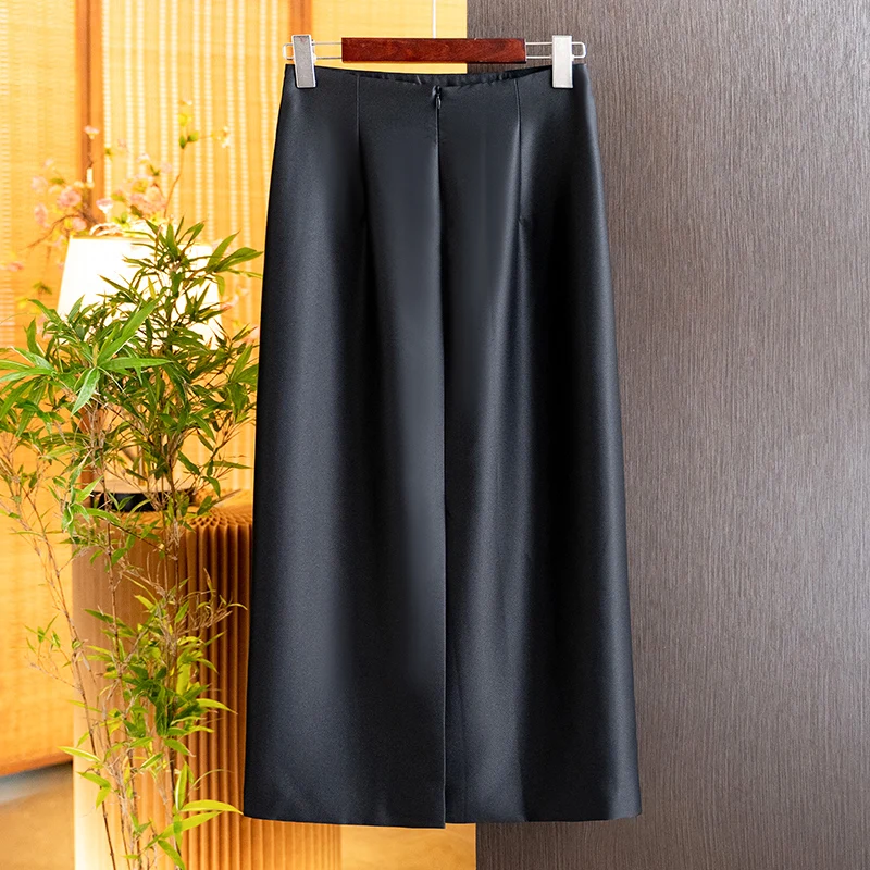 New Chinese-Style Fashionable and Elegant Straight Skirt for Women, 2026 Autumn New Product, National Style High-Waisted Slimming Retro Mid-Length Skirt