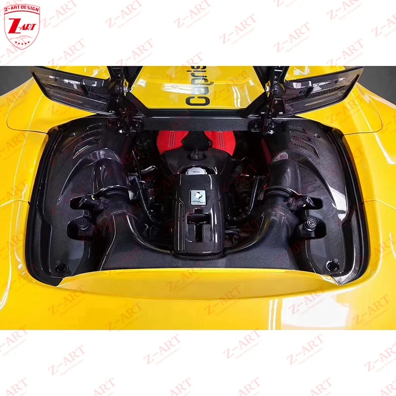 488 Carbon Fiber Engine Cover for 488 Carbon Fiber Rear Cap for 488 GTB Carbon Fiber Engine Trim Cover 2015-2020