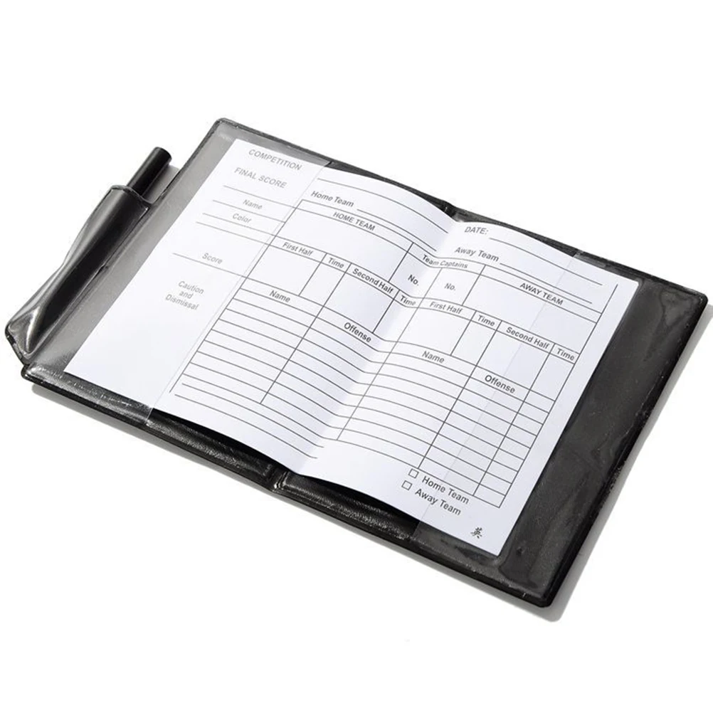 

4Set Professional Referee Set Includes Penalty Cards Sheets Pencil for Football Basketball Sports