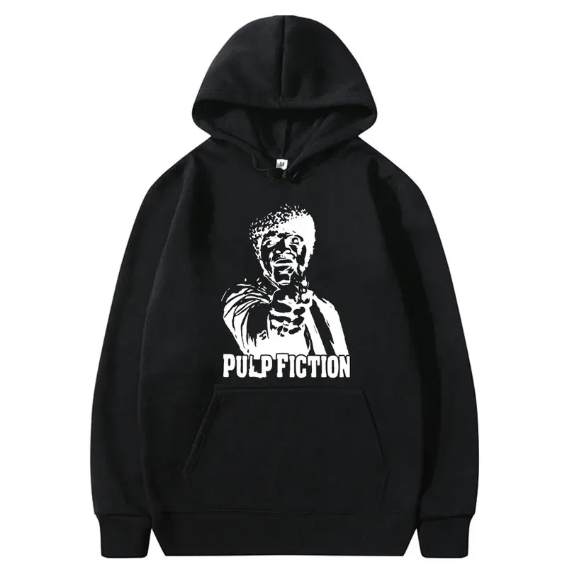 Movies Pulp Fiction Graphic Print Hoodie Quentin Tarantino Hoodies Men's Fashion Vintage Sweatshirt Male Oversized Streetwear