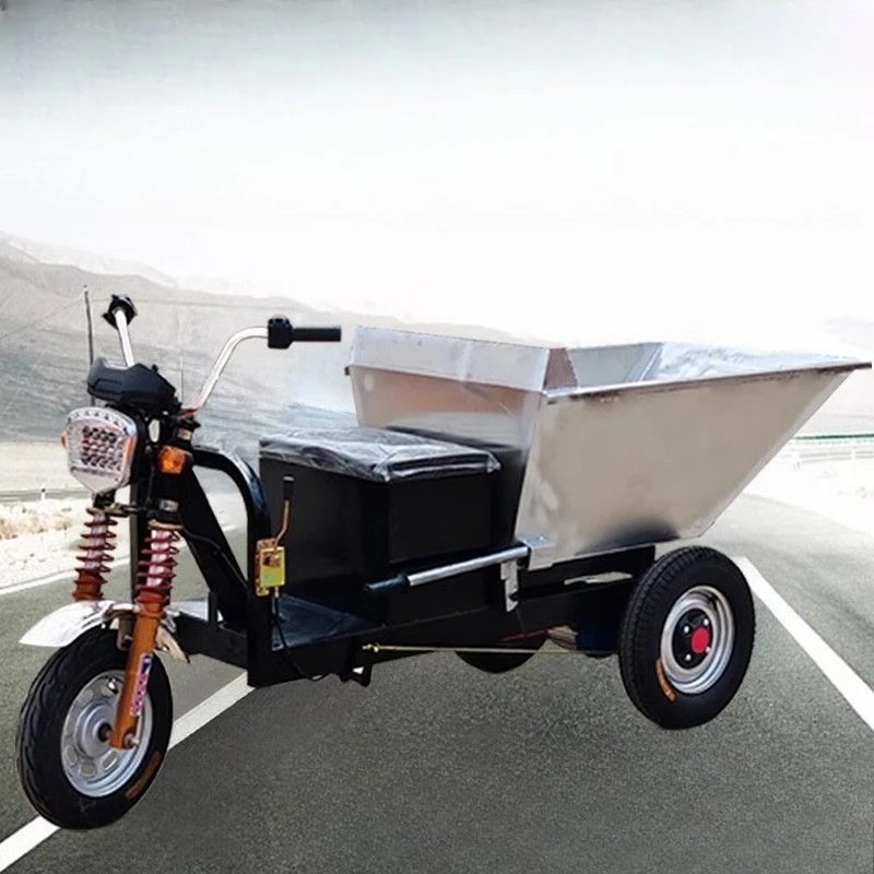

Electric stainless steel dump truck, three-wheeled manure cleaner for pulling goods