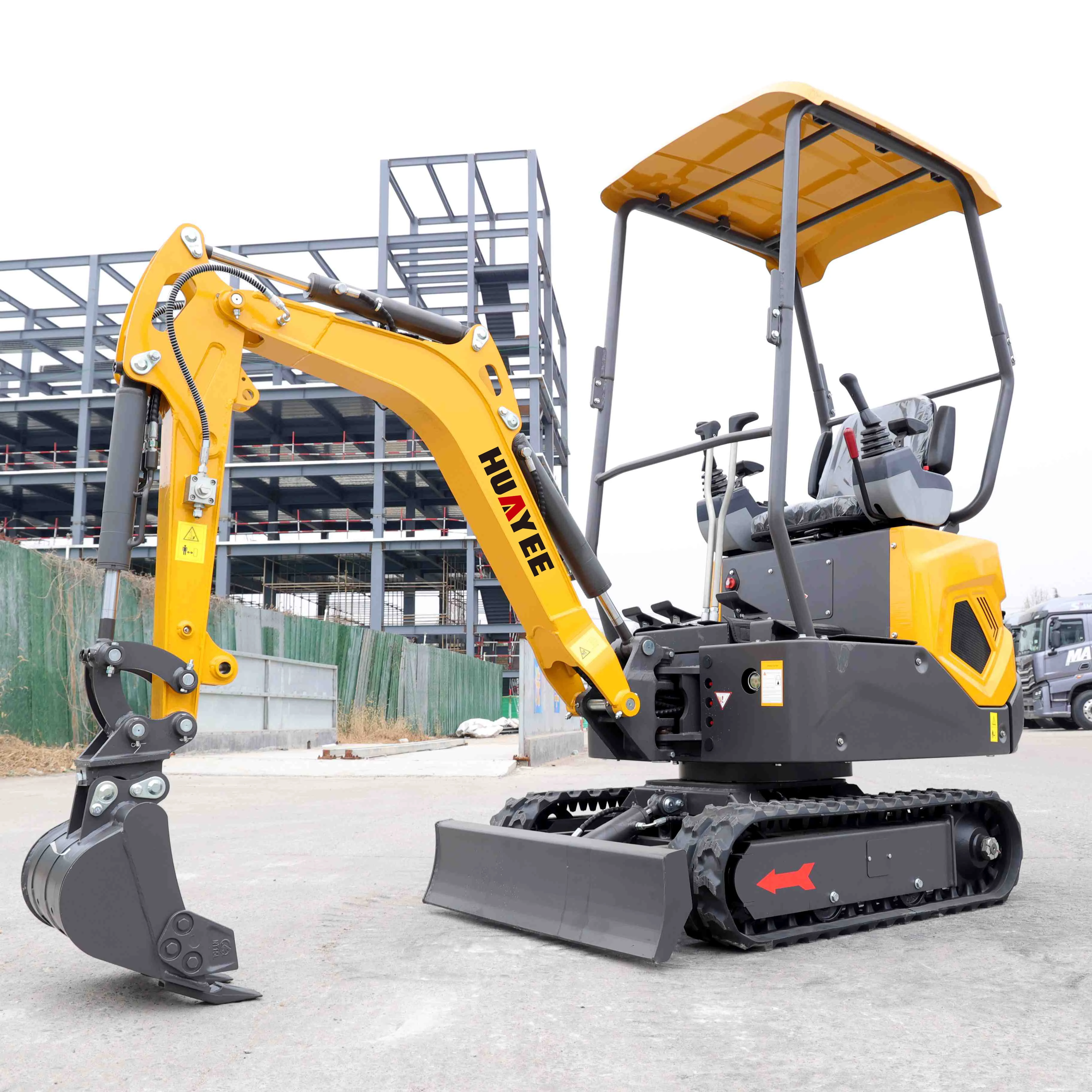 Minigraafmachine 1000 kg Aangepaste HUAYEE China fabriek Rupsgraafmachine Multifunctioneel Snelle levering met cabine Graafmachine