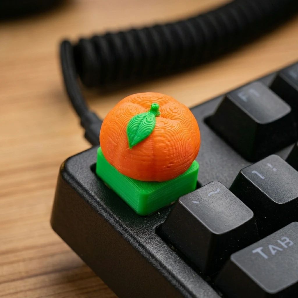 tangerine Custom Keycaps Cross Axis PC Gaming Keyboard Peripherals Collection Gift